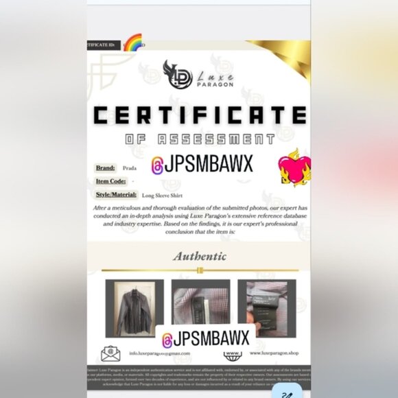 Prada - Mens Casual Checkered Button Down Shirt -Size: 41/16 - Picture 11 of 11